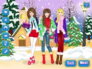 Dress Up Winter Friends game thumbnail