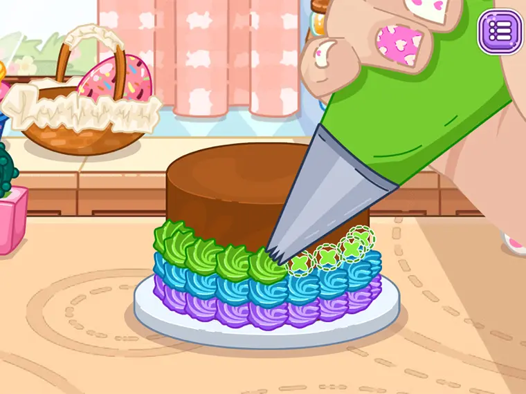 Tiny Baker: Rainbow Buttercream Cake game thumbnail