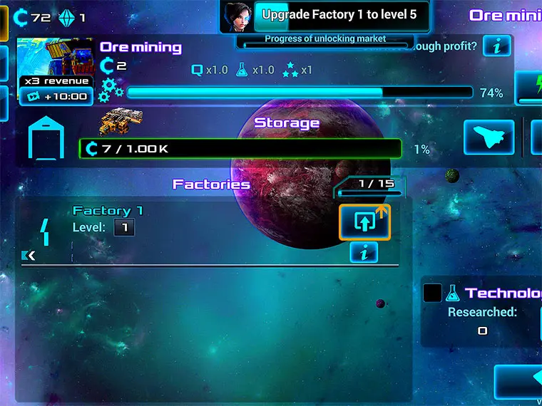 Idle Space Business Tycoon game thumbnail