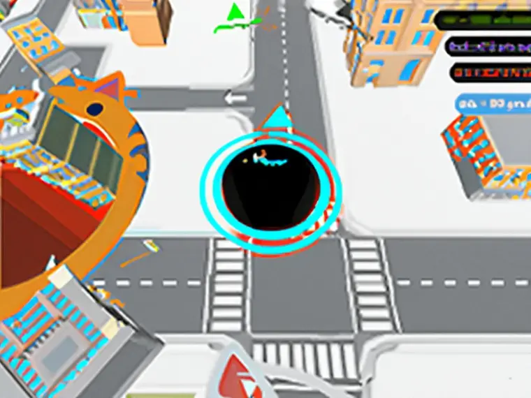 Hole io WebGL game artwork